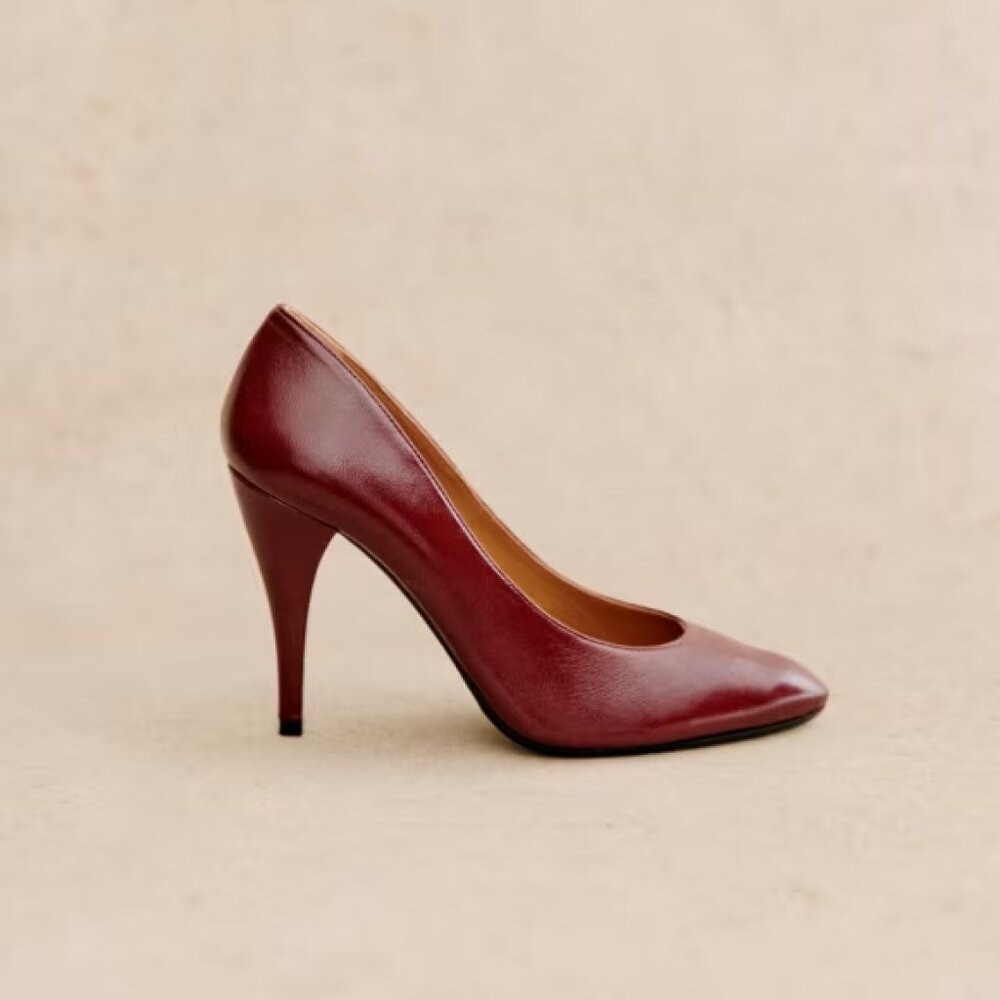 Sezane Burgundy Magda Court Heels